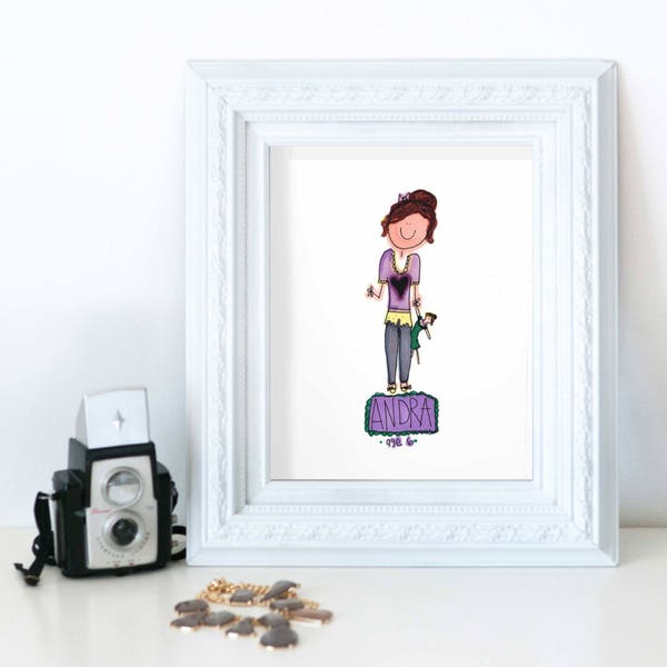 1 Person Portrait Custom Illustration Commission | Family Art | Drawing from Photo | Add a Pet