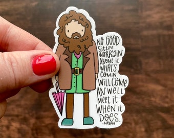 Lovable Hairy Giant Wizard Inspirational Sticker