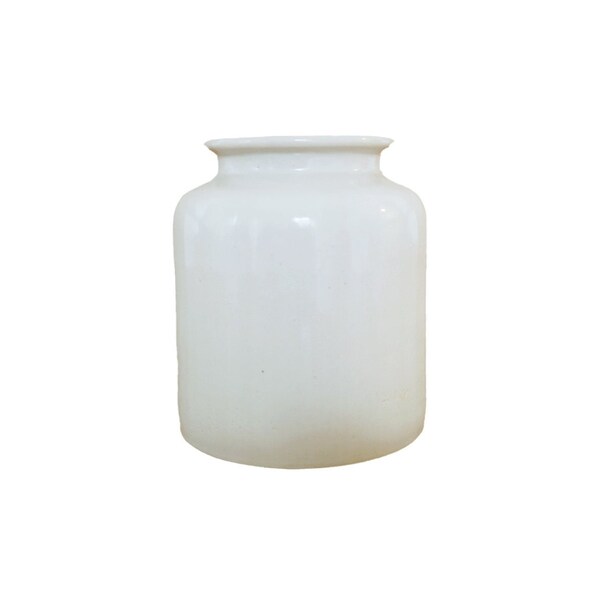 Vintage White Stoneware Preserve Pot Confit Jar Crock