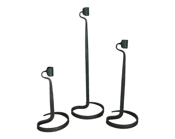 Vintage Forged Metal Taper Candle Holder Set of 3 - Etsy