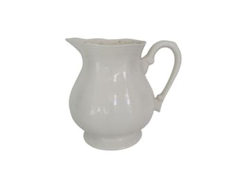Antique Creamy White Ironstone Pitcher