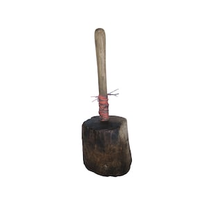 Antique Primitive 17&quot; Wooden Kitchen Muddler Potato Masher Pestle