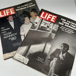 Life Magazine Lot Of 2 August 1 1969 July 17 1970 Kennedy Family Ted Rose Joan