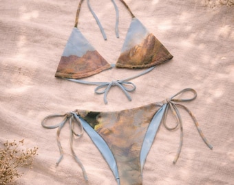 Bikini Punchbowls — traje de baño con estampado artístico / paisaje