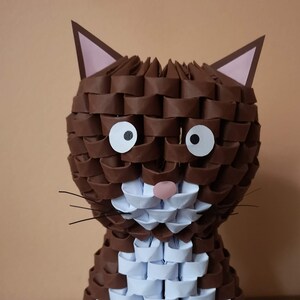 Chat En Origami 3d Etsy
