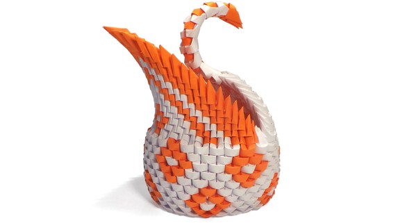 3d Origami Wzór Diamentowy łabędź