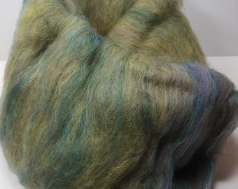 Carded Batt Textured Batt Art Batt Fiber Batt Spinning Felting Silk Fusion Mixed Media made from Multiple Fibers plus Firestar for Sparkle