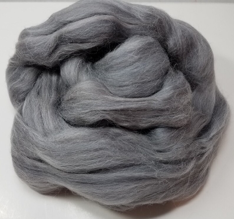 Alpaca Merino Roving Blend 32 67 Eiger Grey Spin It Felt It Card It with Other Fibers image 2
