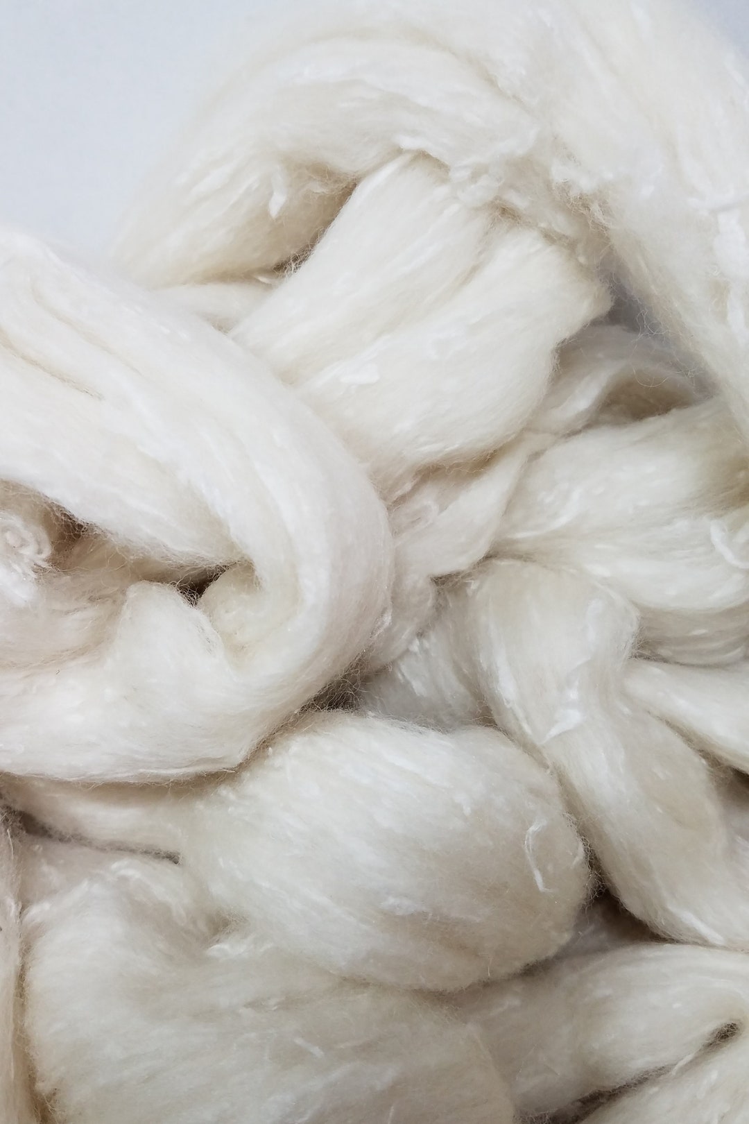 Merino Silk Slub 70/30 Roving White Chocolate - Etsy