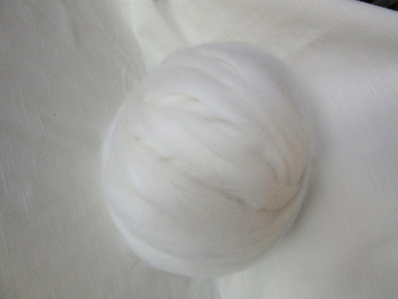 for Spinning Nuno Felting or Needlefelting 4 oz Pkg Roving Stachys White Alpaca ULTRA FINE