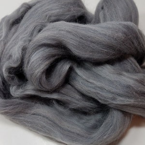 Alpaca Merino Roving Blend 32 67 Eiger Grey Spin It Felt It Card It with Other Fibers image 1