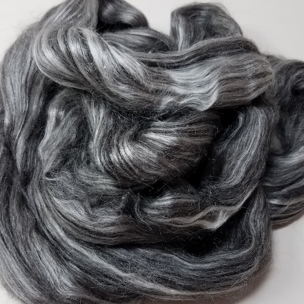 Alpaca Tussah Silk 50 50 Roving Blend  Americano Spin It  Felt It  Card It with Other Fibers