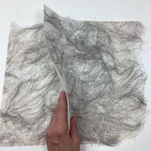 Handmade Mulberry Silk Fiber Paper Textured Paper Collage Paper Scrapbooking Paper Mixed Media Paper Silk Fusion “SPARKLY” approx 10&quot;x12&quot;