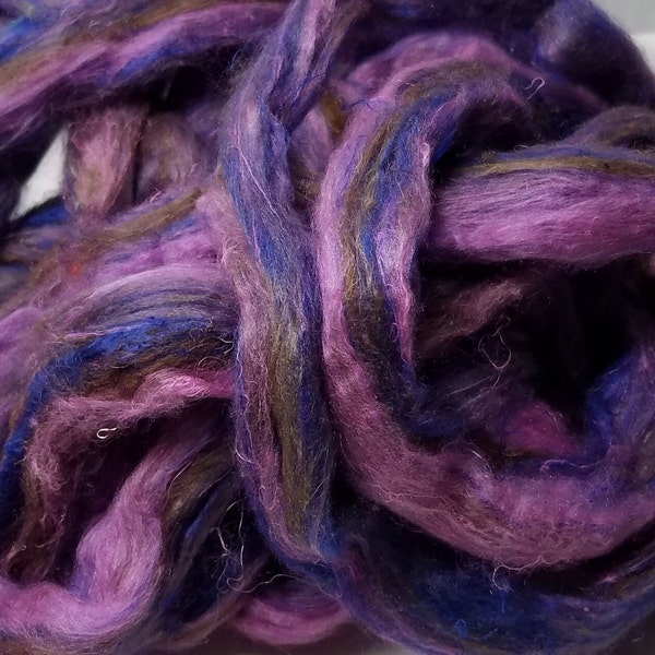 Sari Silk Roving Pulled Sari Silk Recycled Sari Silk Royal Robe Spin It Felt It Card It with Other Fibers