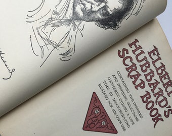 Vintage Roycrofter ELBERT HUBBARD'S Scrapbook, Hardcover, Published 1950, Excellent Condition