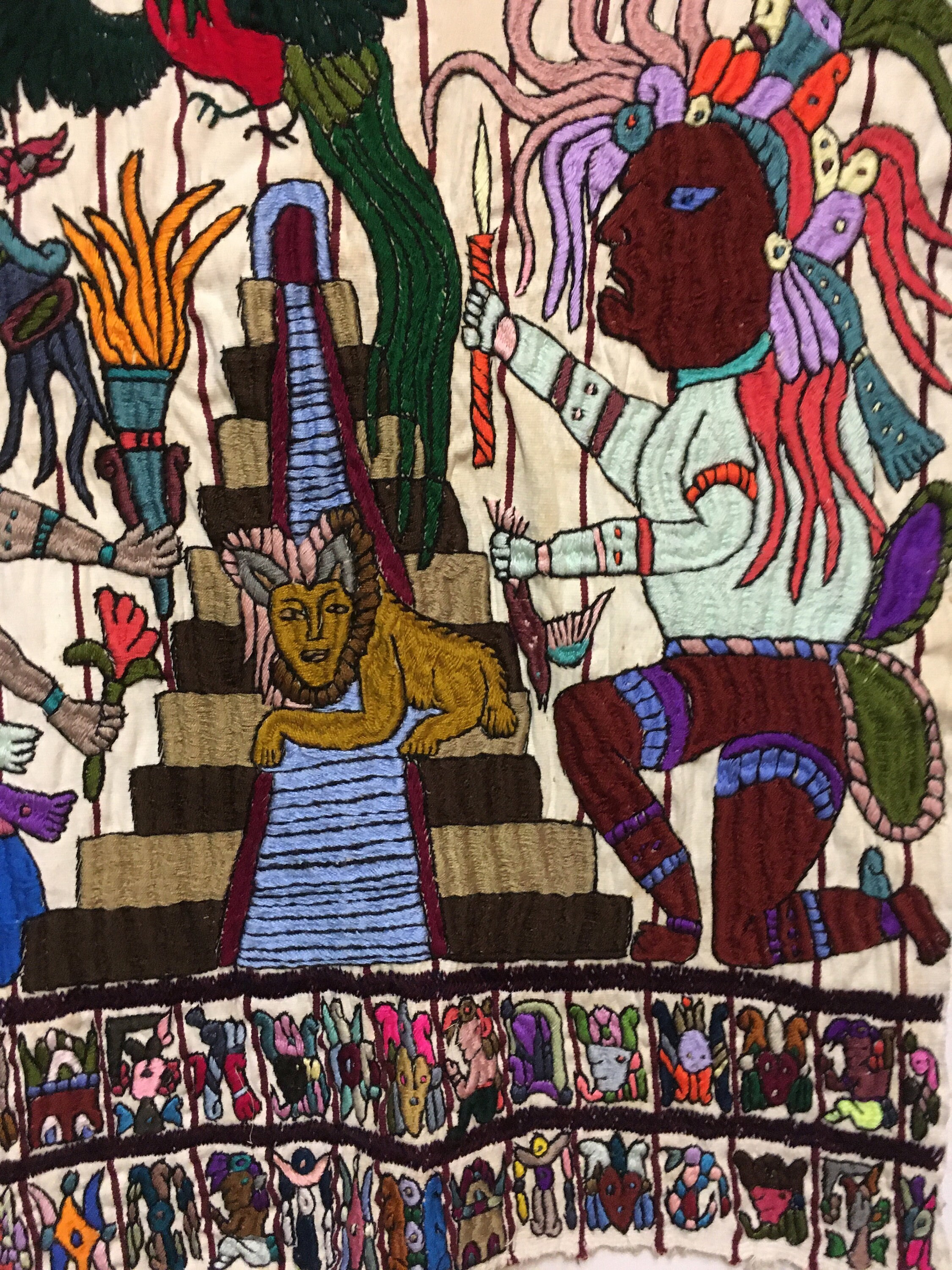 SALE Vintage Guatemalan Handmade Tapestry Wall Textile Art Etsy