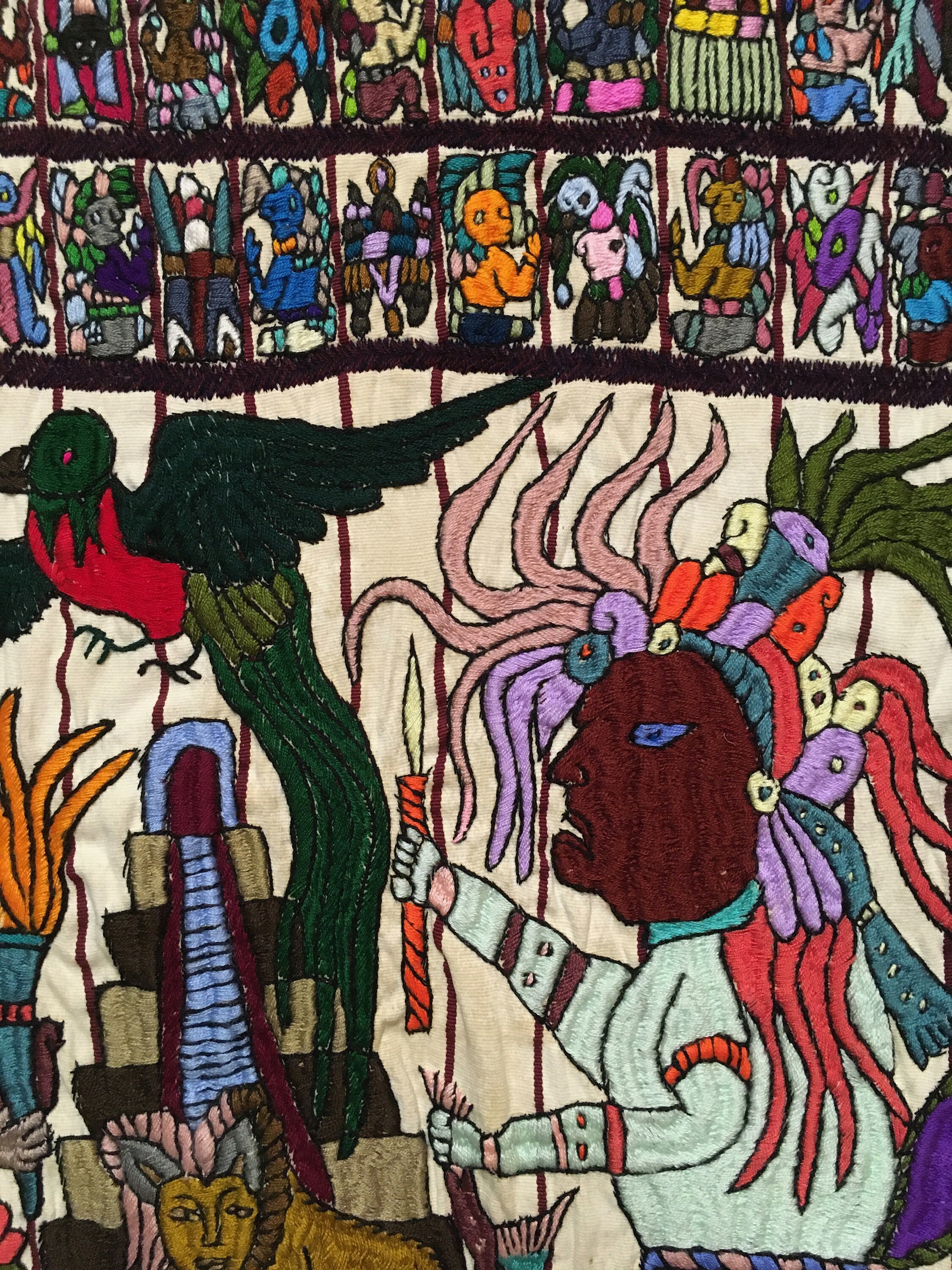 SALE Vintage Guatemalan Handmade Tapestry Wall Textile Art Etsy