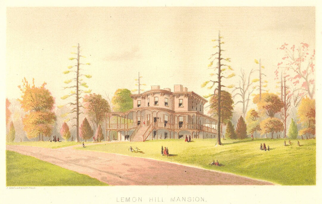Antique Historic LEMON HILL Mansion Philadelphia Etsy