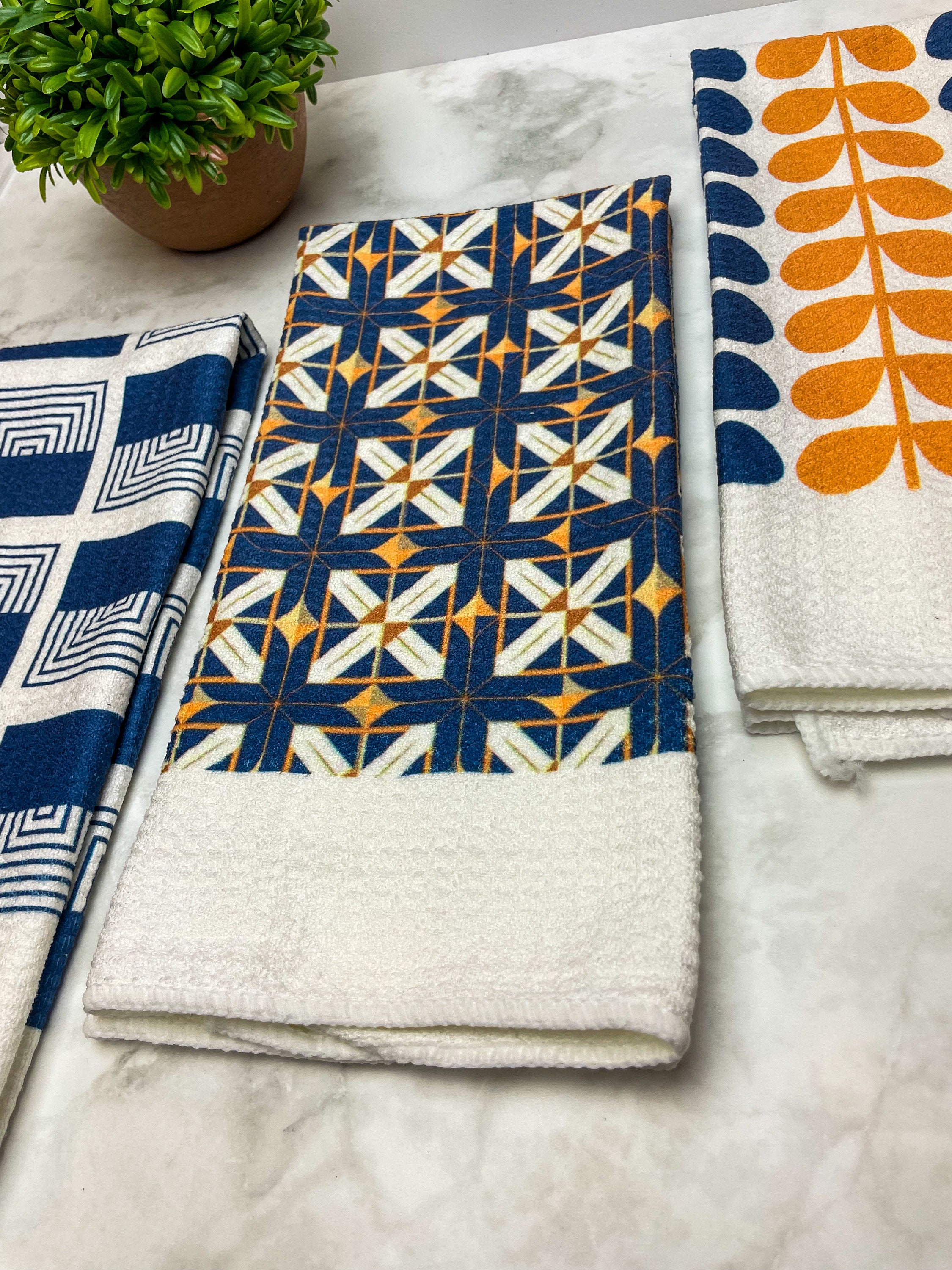 Kitchen Towels By Nika Martinez Mid Century Modern Turquoise