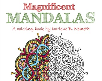 Mandala Coloring Book, Mandala Coloring Pages, PDF, 25 Coloring Pages, Magnificent Mandala,