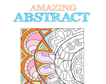 Abstract Coloring Book, Abstract Coloring Pages, Adult Coloring Pages, Amazing Abstract