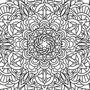 Mandala Coloring Book, Mandala Coloring Pages, PDF, 25 Coloring Pages, Magnificent Mandala, image 10