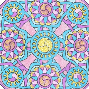 Mandala Coloring Book, Mandala Coloring Pages, PDF, 25 Coloring Pages, Magnificent Mandala, image 6