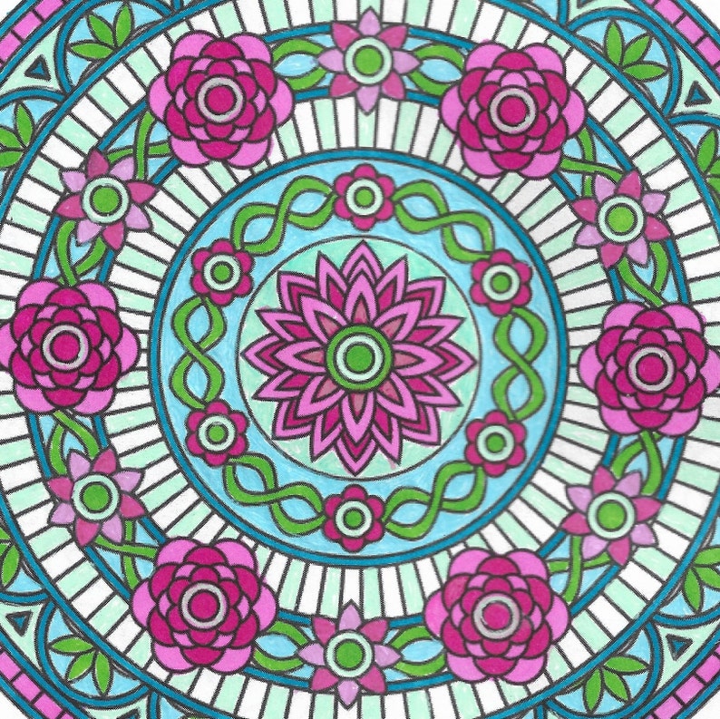 Mandala Coloring Book, Mandala Coloring Pages, PDF, 25 Coloring Pages, Magnificent Mandala, image 5