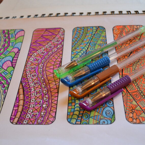 bookmarks to color and print bookmark coloring page etsy