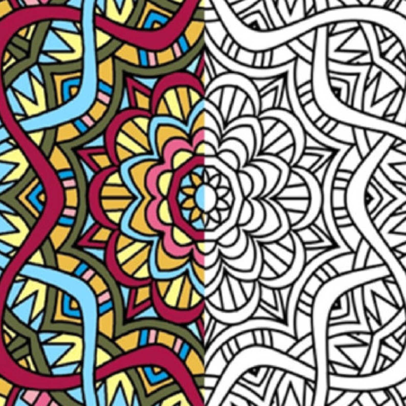 Mandala Coloring Book Mandala Coloring Pages PDF 25 | Etsy