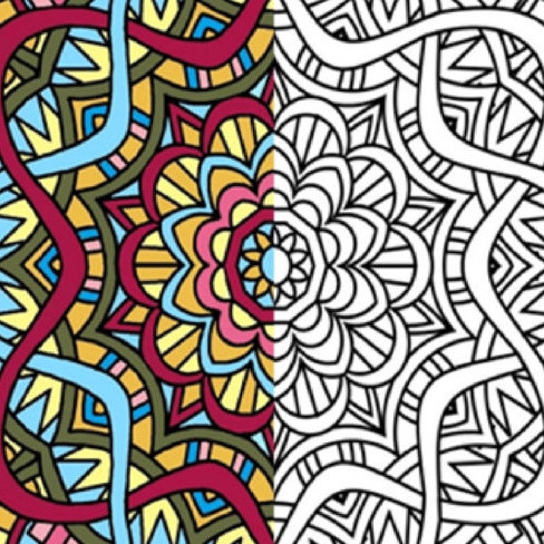 Mandala Coloring Book, Mandala Coloring Pages, PDF, 25 Coloring Pages, Magnificent Mandala, image 3