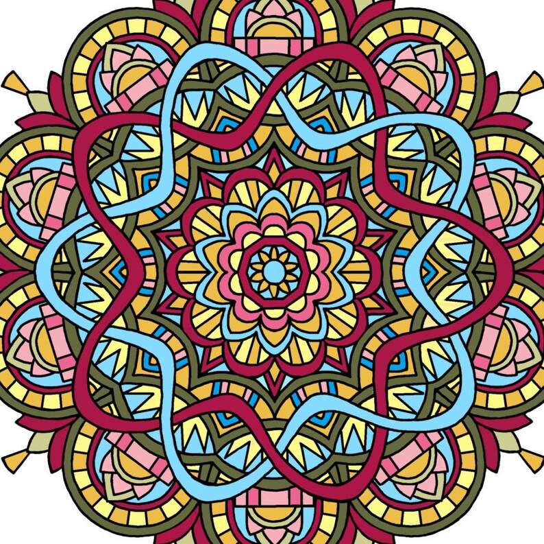 Mandala Coloring Book, Mandala Coloring Pages, PDF, 25 Coloring Pages, Magnificent Mandala, image 2