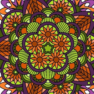 Mandala Coloring Book, Mandala Coloring Pages, PDF, 25 Coloring Pages, Magnificent Mandala, image 4