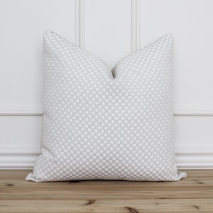 Cream Dot Pillow Cover • Textured Pillow Cover • White Pillow Covers • Designer Pillows • Neutral Throw Pillow • Custom Pillow | Kristen