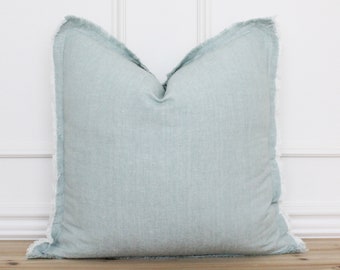seafoam blue throw pillows