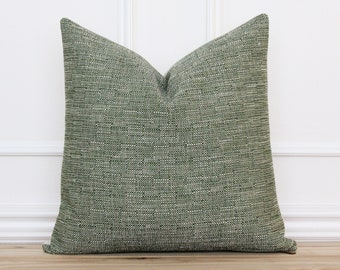 Green Tweed Pillow Cover |  Farmhouse Pillow Cover | Textured Pillow Cover | Decorative Pillow | Spring Pillow | 20 x 20 | 16 x 26 || Austin