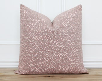 Pink and White Polka Dot Throw Pillow Cover • Decorative Pillows • Pink and White Pillow Cover • Pink Accent Pillow • Custom Pillow | Sutton