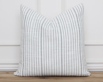 Black and White Stripe Outdoor Pillow Cover • Outdoor Pillow Covers • Decorative Throw Stripe Pillow Cover • Outdoor Cushion Cover | Cole