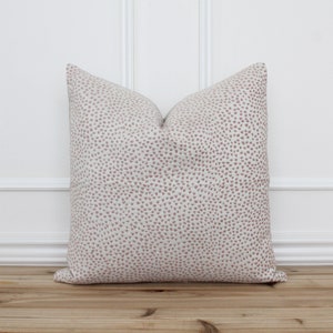Pink Polka Dot Throw Pillow  • Custom Pillow Cover with Pink Dots • Farmhouse Pillows • Lumbar Pillow Cover • Sofa Accent Pillow | Haley