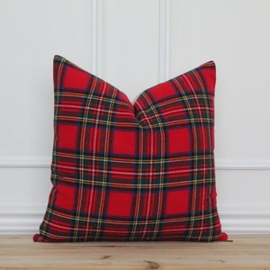 Rot karierter Kissenbezug • Handgemachter Kissenbezug • Designer Kissenbezüge • Bauernhaus Kissenbezug • 20 x 20 • 16 x 26 || Jäger