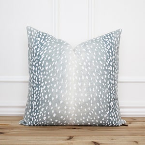 Antelope Pillow Cover Aqua • Animal Print Pillow Cover • 20 x 20 Pillow • Designer Pillow • Decorative Pillow | Evelyn Aqua