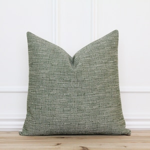 Green Tweed Pillow Cover |  Farmhouse Pillow Cover | Textured Pillow Cover | Decorative Pillow | Spring Pillow | 20 x 20 | 16 x 26 || Austin