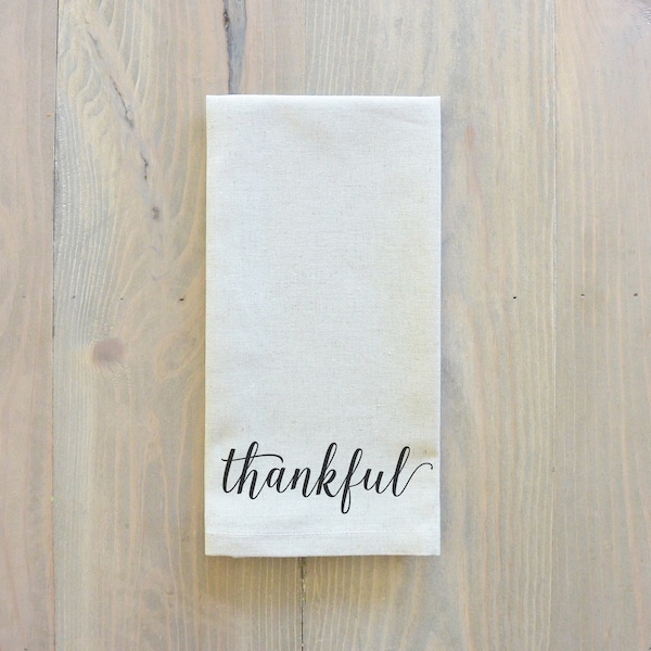 Thankful Napkin_table setting, tableware, place setting, housewarming gift, party, dinner, event, thanksgiving, fall