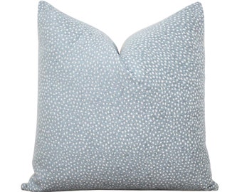 Blue Dot Pillow Cover • Blue Spot Pillow • Blue 20x20 Textured Pillow • Designer Pillow • Decorative Pillow • Lumbar Pillow Cover | Sky