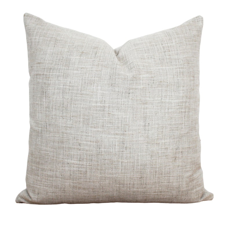 Neutral Tweed Pillow Cover Neutral Pillow Cover Textured Etsy