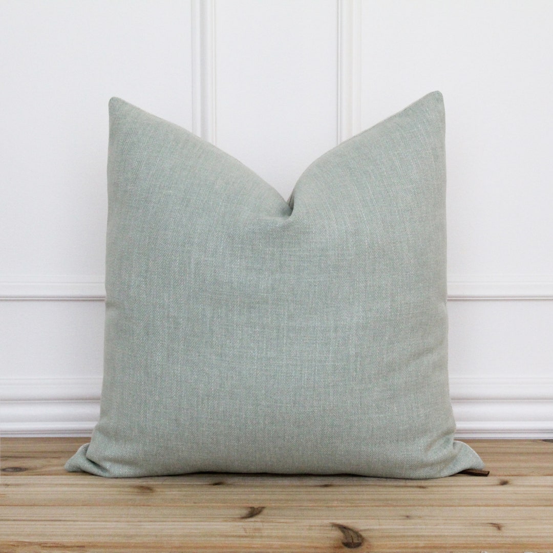 Light Green Herringbone Pillow Cover Sage Green Pillow Cover Green