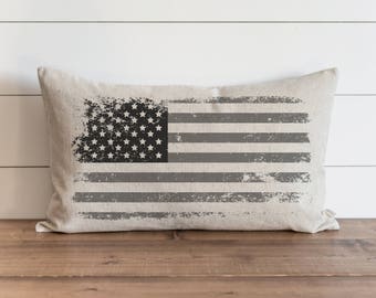 Distressed US Flag  16 x 26 Pillow Cover // Summer // Everyday // 4th of July // Independence Day // Patriotic // Gift // Accent Pillow