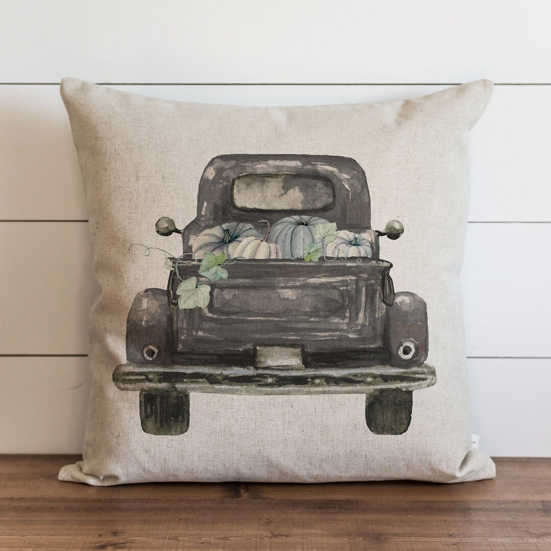 Fall Pillow Cover // Truck style 2 // Autumn Pillow Cover