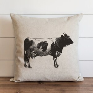 Cow 20 x 20 Pillow Cover // Everyday // Throw Pillow // Gift // Accent Pillow // Cushion Cover image 1