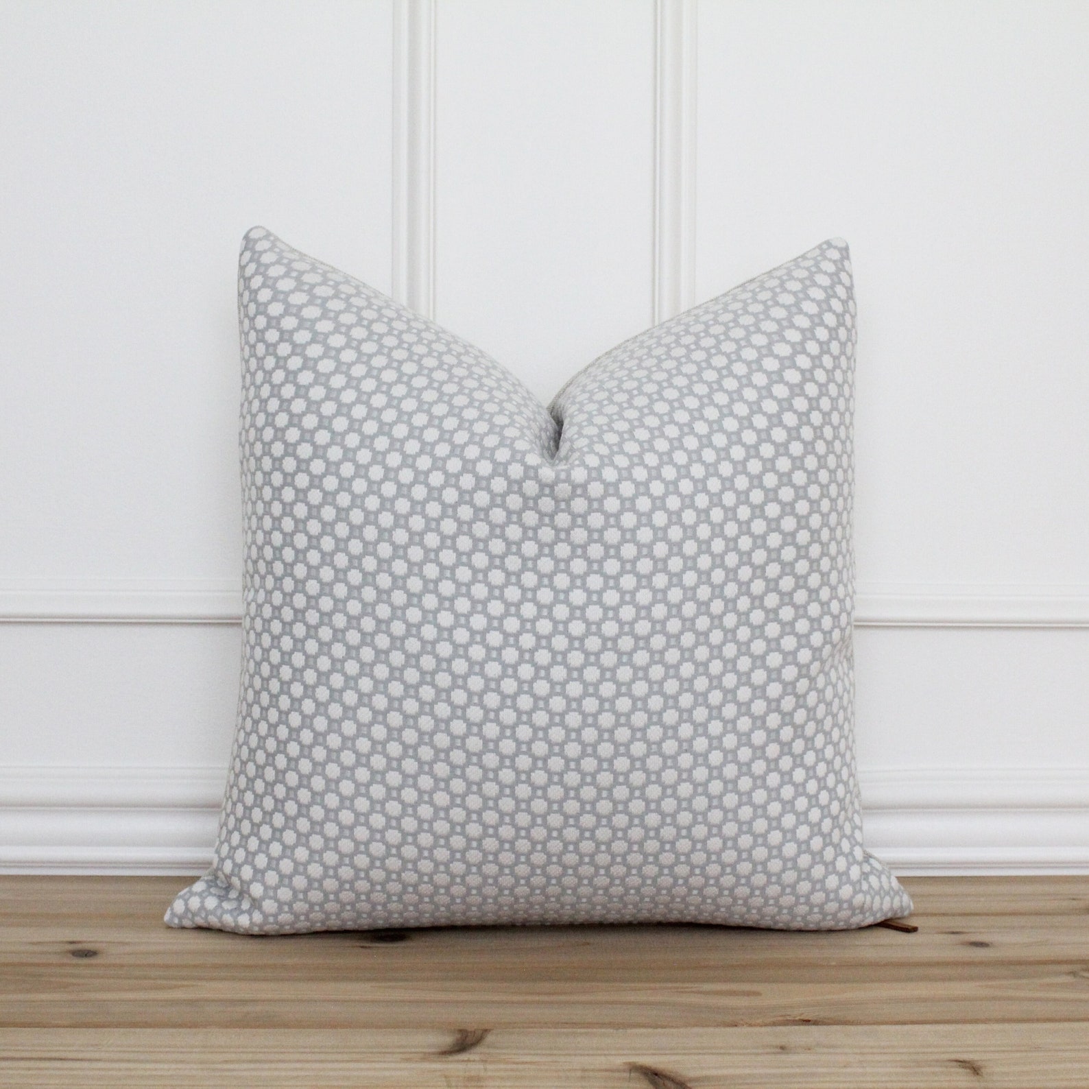 Blue Dot Pillow Cover Farmhouse Pillow Cover Textured Etsy